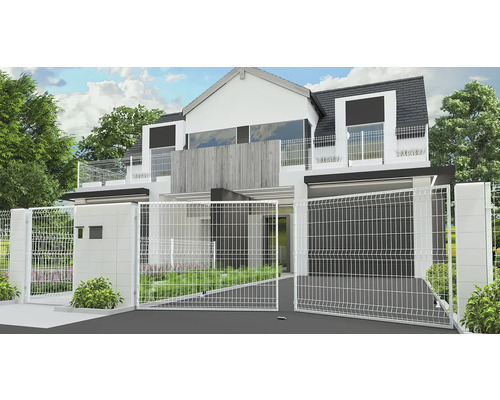 Dům s moderním designem a oplocením