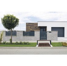 Betonový plot Rivago, základní kámen 40 x 20 x 16 cm, šedý-thumb-1