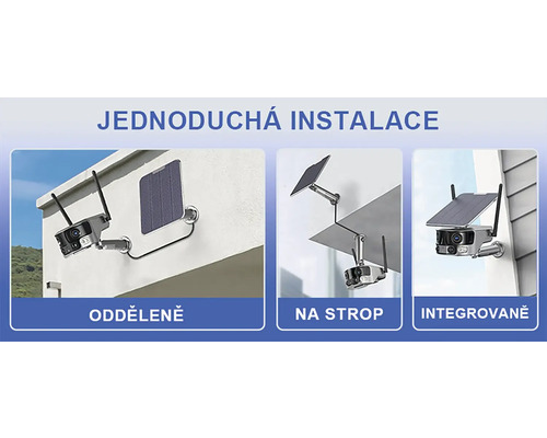 Různé způsoby instalace bezpečnostní kamery se solárním panelem