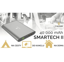 Viking Powerbank 40000 mAh Smartech II pro cestování, kancelář i domov