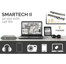 Powerbanka Smartech II 40000 mAh s notebookem, tabletem, sluchátky a 28 adaptéry