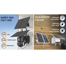 Venkovní bezpečnostní kamera se solárním panelem