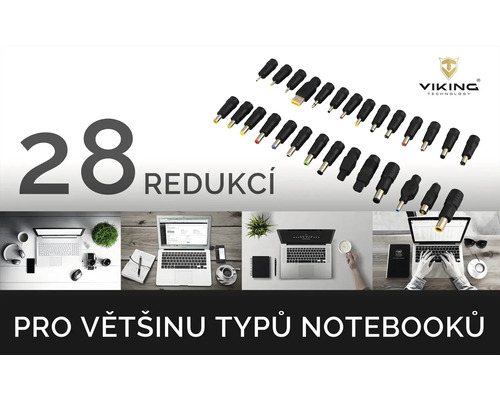 28 adaptérů pro notebooky pro většinu typů notebooků