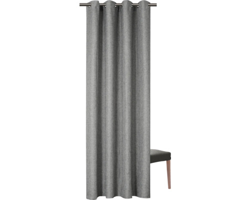 Šedý závěs s očky