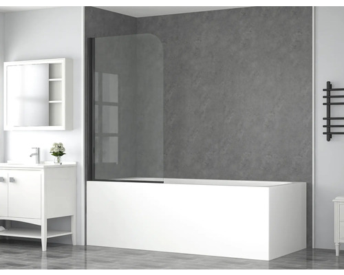 Vanová zástěna 1dílná form&style BAFIA 750 x 1400 mm čiré sklo barva profilu černá