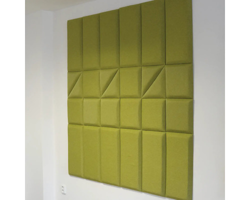 Akustický stěnový panel s geometrickým vzorem