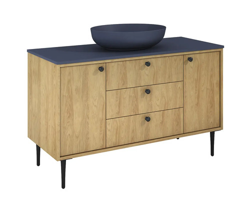 Skříňka pod umyvadlo se zásuvkami a umyvadlem na desku