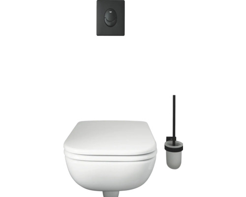 Závěsné WC s ovládací deskou a WC štětkou