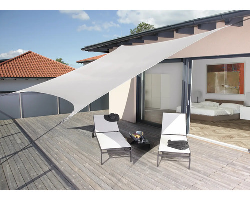 Sluneční plachta čtyřúhelník PES/šedá 3x4 m