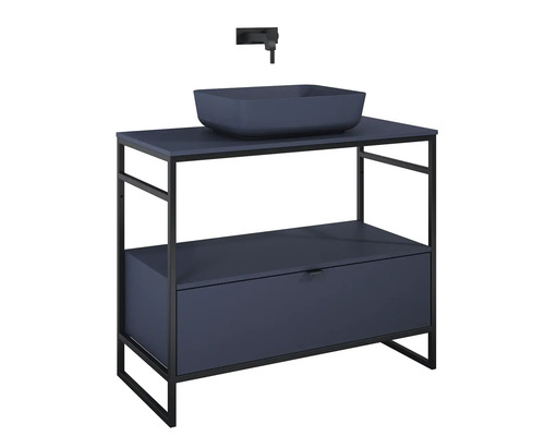 Umyvadlo s umyvadlovou mísou, skříňka pod umyvadlo se zásuvkou a baterií