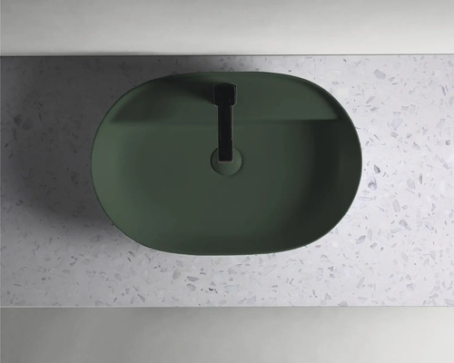Keramické umyvadlo na desku s baterií shora