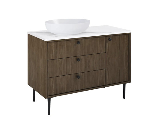 Skříňka pod umyvadlo se zásuvkami, dvířky a umyvadlem na desku