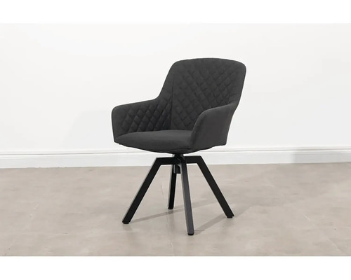 Otočná židle s područkami a prošívaným potahem