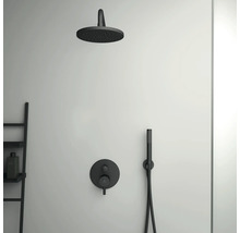Sprchový systém s hlavovou sprchou, ruční sprchou a termostatickou baterií pro montáž na stěnu