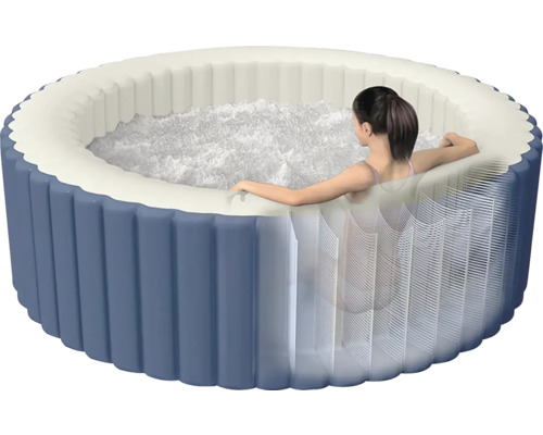 Nafukovací kulatá vířivka s ženou ve vodě