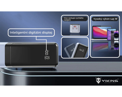 Externí baterie s digitálním displejem, několika výstupy a výkonem 145 W
