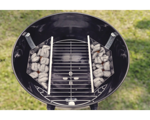 Kulatý gril s držákem na dřevěné uhlí a grilovacím roštem