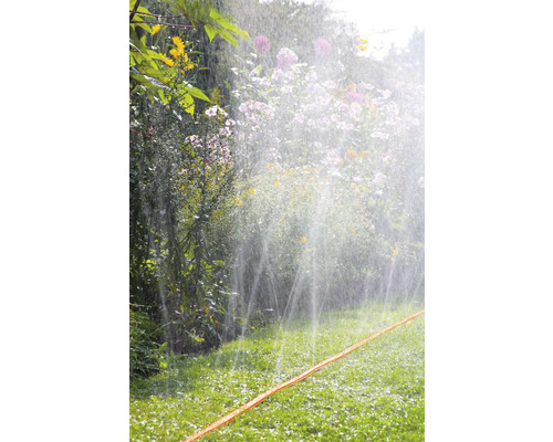 Zavlažování zahrady zahradní hadicí