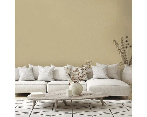 Obývací pokoj s pohovkou, polštáři, stolem, dekorací a kobercem pro útulnou atmosféru