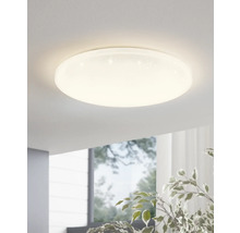 Bílé LED stropní svítidlo v obývacím pokoji