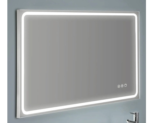 Obdélníkové zrcadlo do koupelny s LED osvětlením