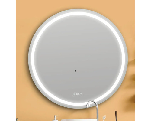 Kulaté zrcadlo do koupelny s LED osvětlením