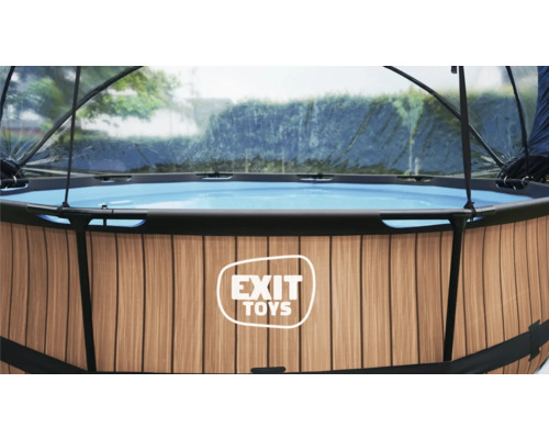 Nadzemní bazén se střechou a logem Exit Toys