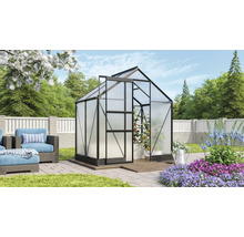 Skleník Vitavia Apollo 2500 polykarbonát 4 mm 195 x 137 cm černý vč. základového rámu