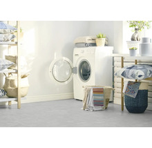 Prádelna s pračkou, regály a dekorací