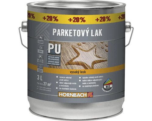 HORNBACH MIX PU Parketový lak vysoký lesk 3 L k namíchání