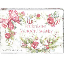 Obal přírodního mýdla s vánočním motivem