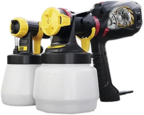 Dvě stříkací pistole s nádobou
