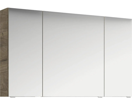 Zrcadlová skříňka bez osvětlení Jungborn VENTITRE 120 x 17 x 70,3 cm dub ribbeck Zrcadlová skříňka se třemi dvířky a dřevěným rámem