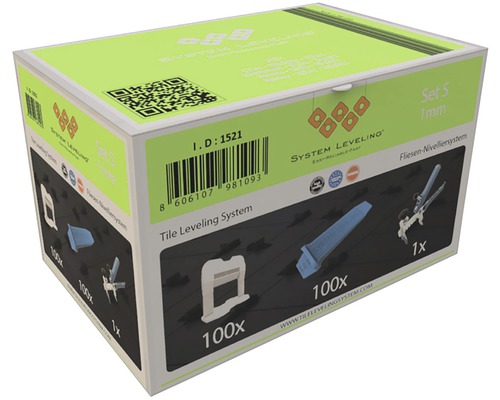 Sada vyrovnávacího systému dlaždic S 1 mm