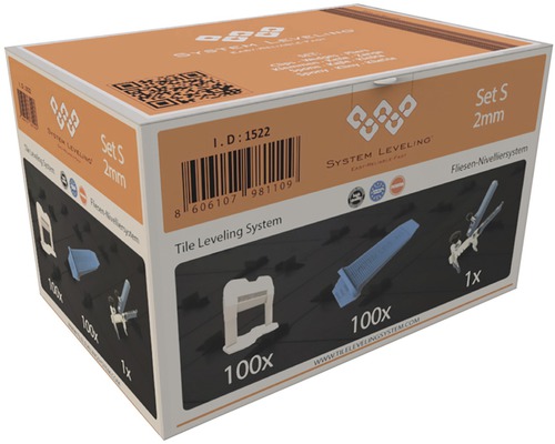 Systém vyrovnávání dlaždic Set S 2mm pro snadnou a spolehlivou instalaci dlaždic