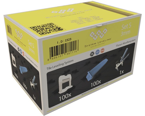 Balení nivelačního systému dlaždic Sada S 3 milimetry