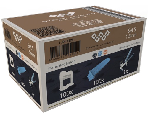 Systém vyrovnávání obkladů Set S 1,5 mm v krabici