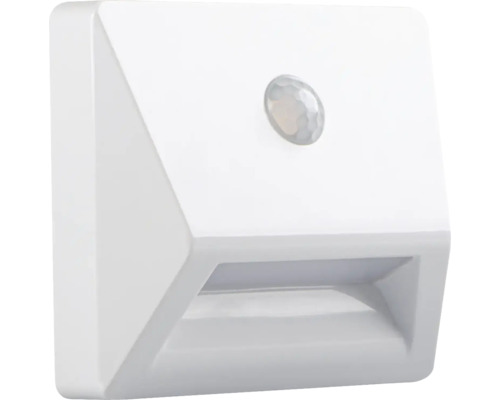 Bílé schodišťové svítidlo s pohybovým senzorem