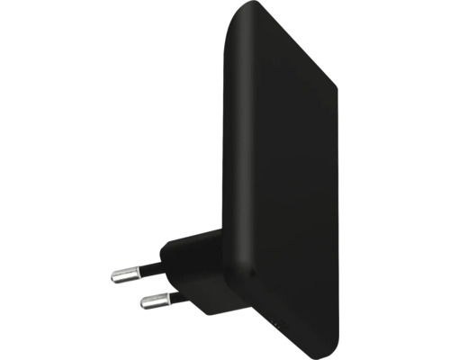 LED noční osvětlení do zásuvky Kanlux 37395 ORISA LED WW-B 0,28W 5lm 3000K černé Černý napájecí adaptér se zástrčkou