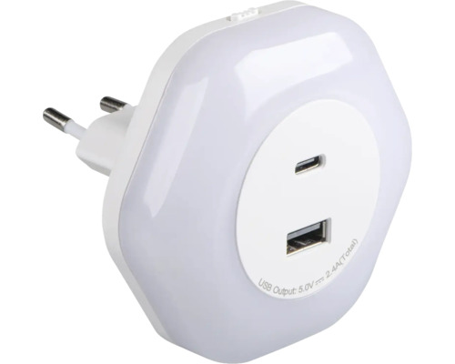 Noční světlo s USB porty