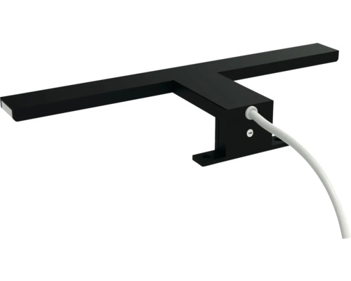 Černé LED povrchové svítidlo s napájecím kabelem