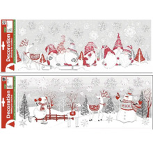 Samolepky na okna s vánočními motivy, jako jsou sněhuláci, jeleni a skřítci