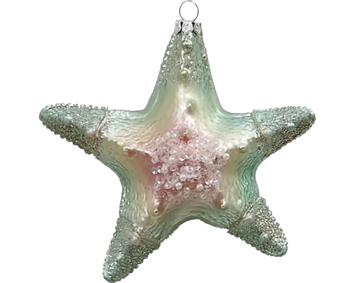 Ozdoba na vánoční stromeček ve tvaru hvězdy s očkem na zavěšení