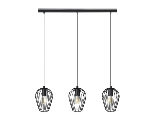 Závěsné svítidlo se třemi světly a designem klece