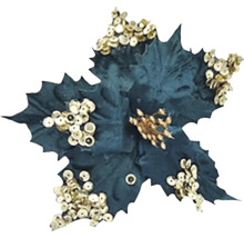 Dekorativní vánoční hvězda s ozdobnými zlatými flitry