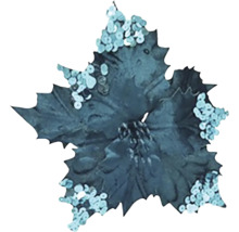 Dekorativní umělý list s ozdobnými prvky pro design interiérů.