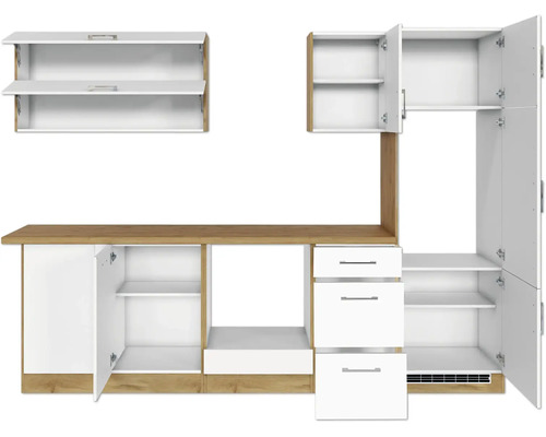 Kuchyňská linka s pracovní deskou, horními a spodními skříňkami