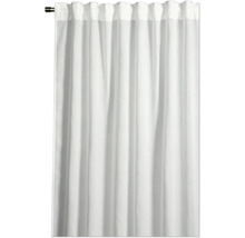 Bílý závěs s řasicí stuhou na záclonové tyči