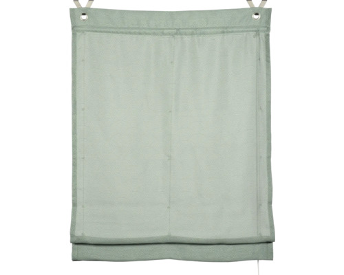 Zelená záclona se stahovací šňůrkou pro dekoraci oken