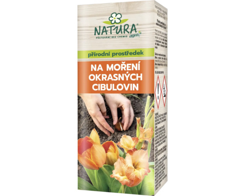 Přípravek na moření okrasných cibulovin NATURA přírodní 100 ml Produktové balení Natura pro ošetření okrasných cibulovin